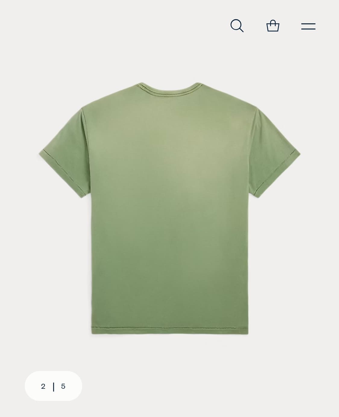 RRL 가먼트 다이 포켓 티셔츠 라이트 그린 L 상품이미지2