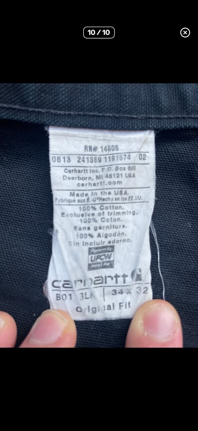 칼하트 더블니 b01 34사이즈 블랙 상품이미지10