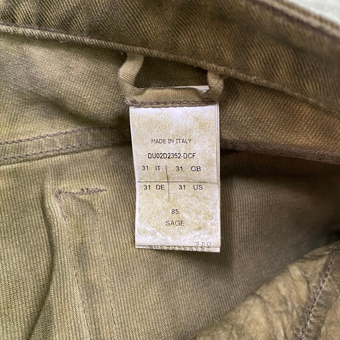 [31] 릭오웬스 다크쉐도우 포터빌 바이어스 부츠컷 세이지 그린 코팅 상품이미지6