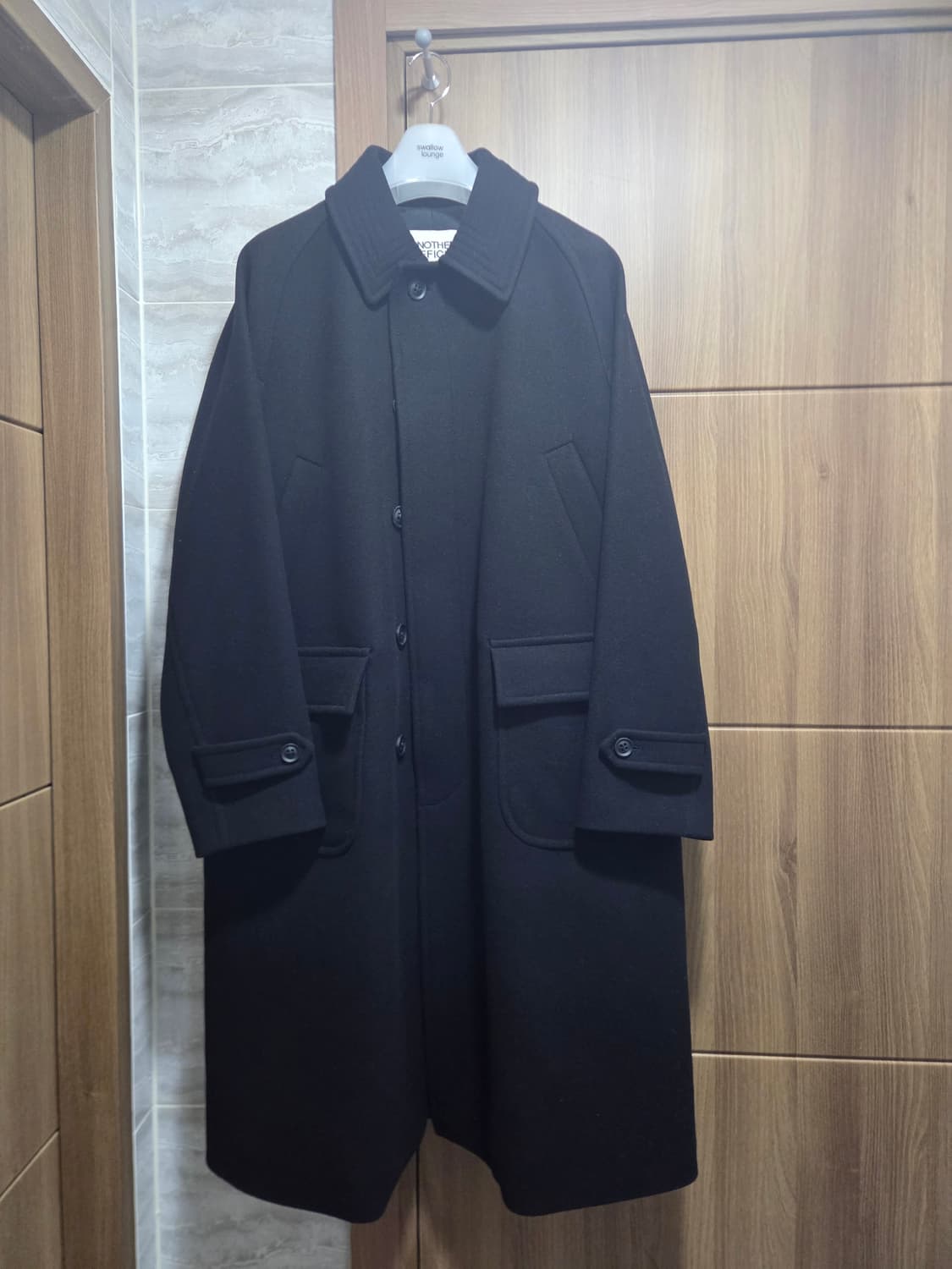 어나더오피스 보이저 발마칸 코트 블랙 상품이미지1