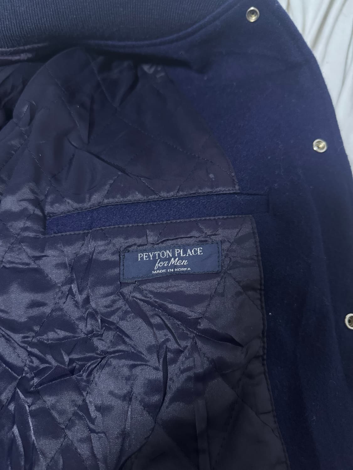 PPFM 소가죽 와펜 자수 바시티 자켓 상품이미지7