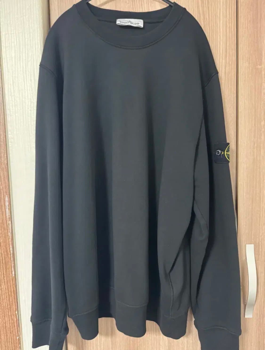 [2XL]25SS 스톤아일랜드 블랙 맨투맨 상품이미지1
