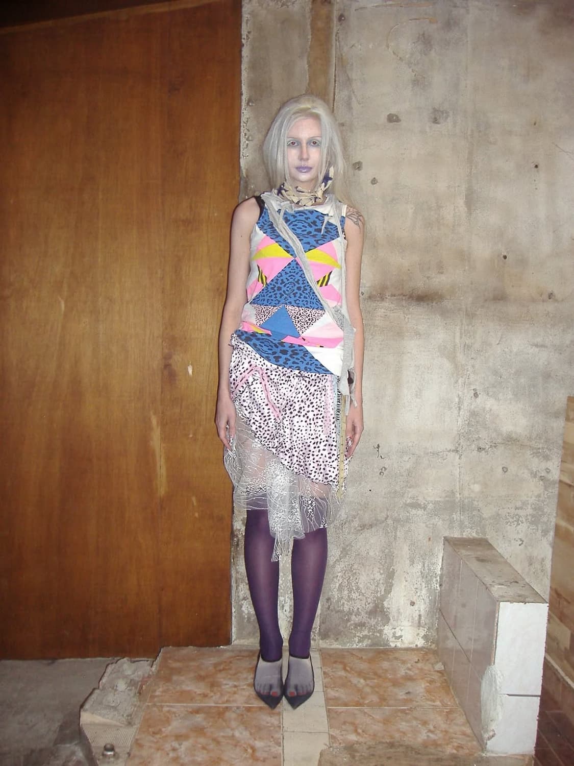 Geometric-pattern sleeveless top 상품이미지1