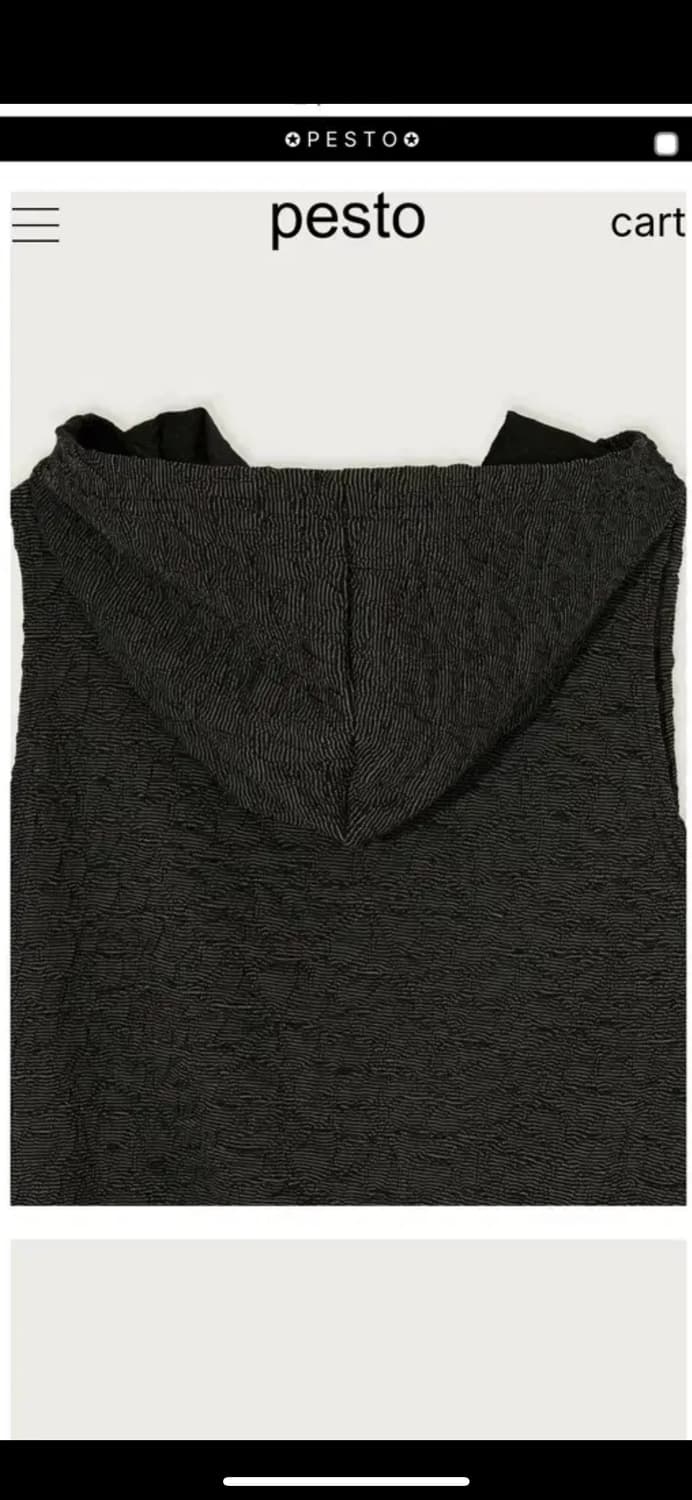 페스토 슬리브리스 후드 탑 블랙 상품이미지3