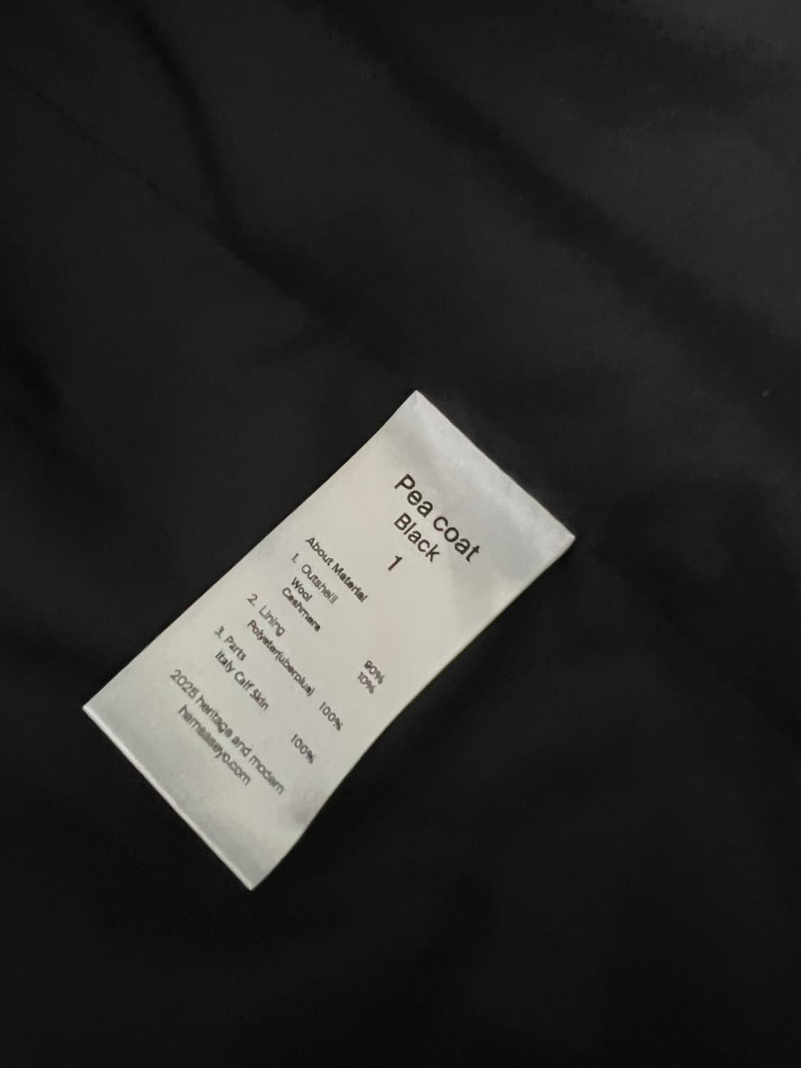 ham 피코트 블랙 1사이즈 판매 상품이미지2