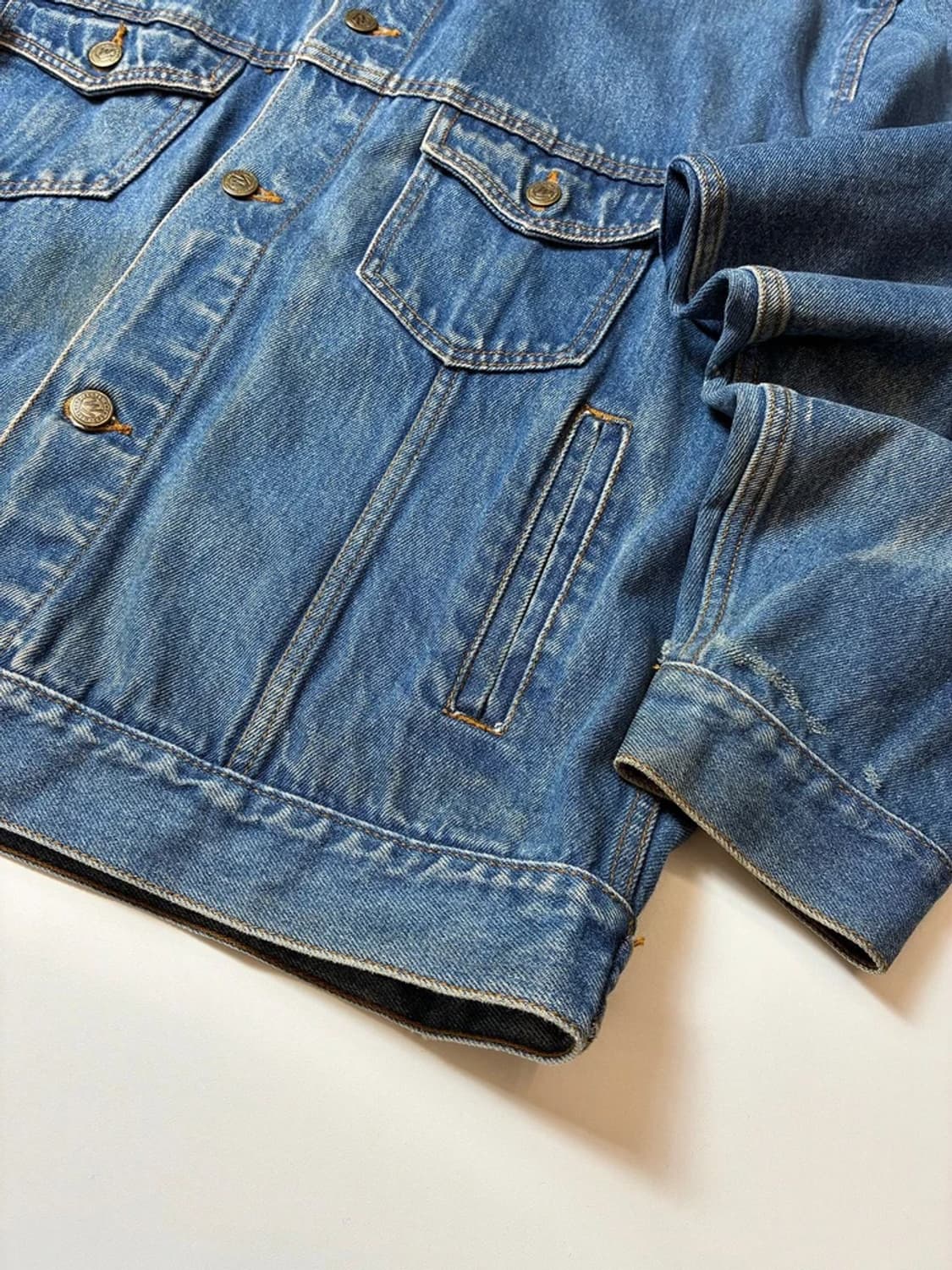 말보로 90's 컨트리 스토어 레더 카라 데님 트러커 자켓 PN8454 상품이미지6