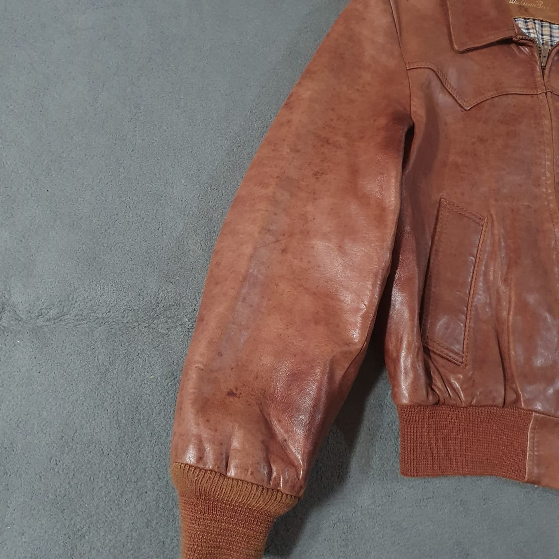 80s William barry 아메리칸 웨스턴 레더 자켓 42 M 상품이미지4