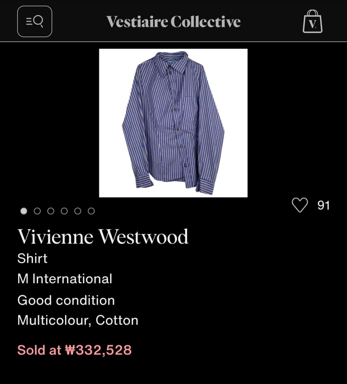 비비안웨스트우드 비대칭 셔츠 상품이미지2