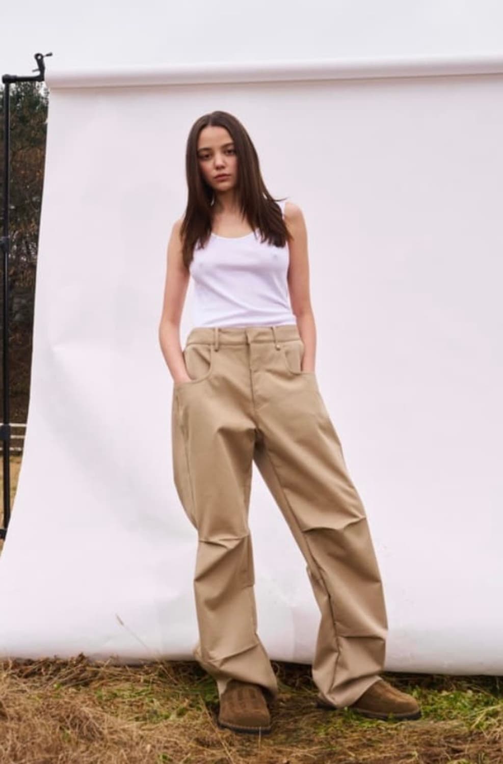 (m) yiyae hard pants beige 상품이미지2