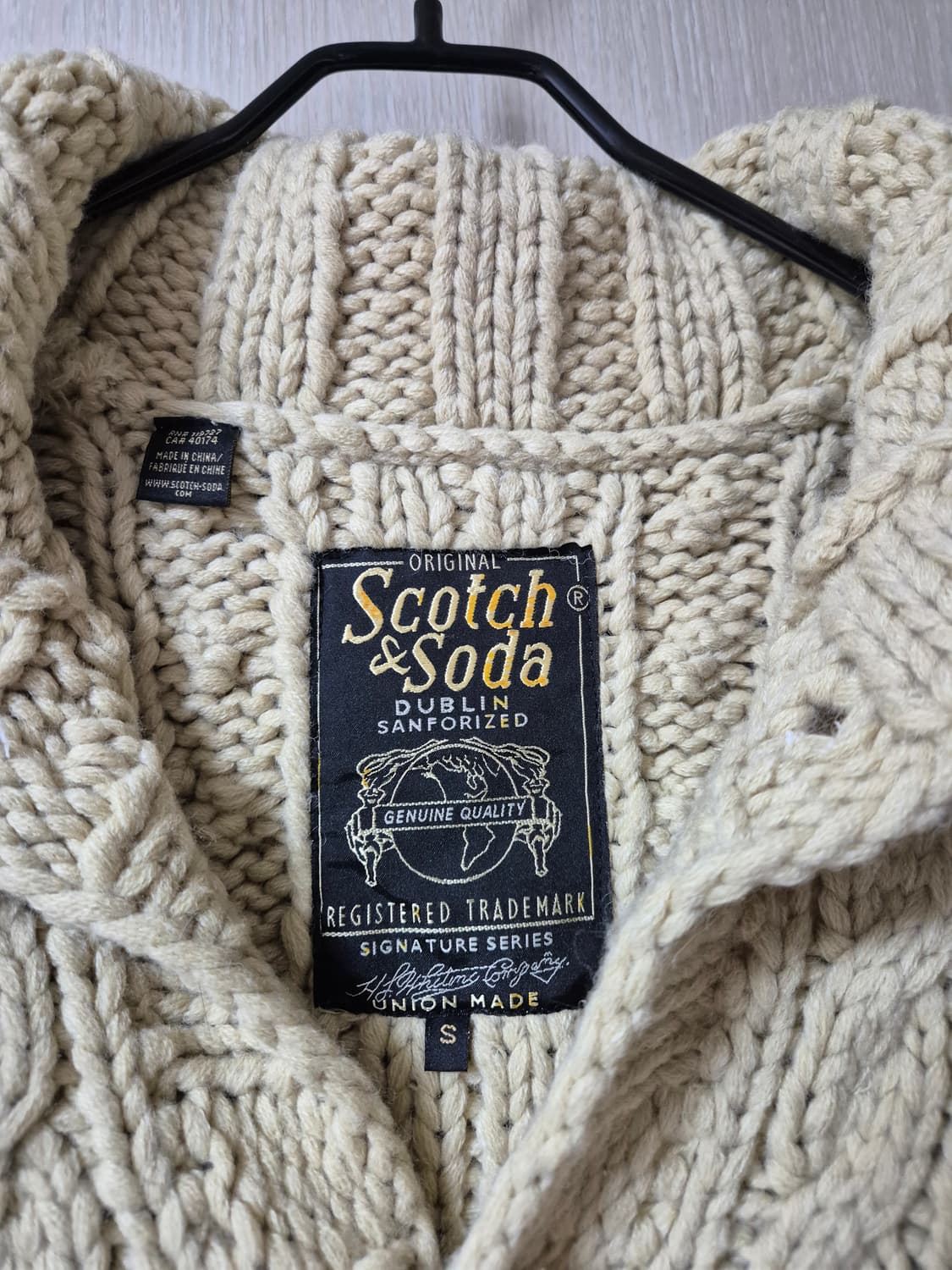 스카치앤소다 케이블니트 가디건 꽈배기가디건 S 상품이미지4
