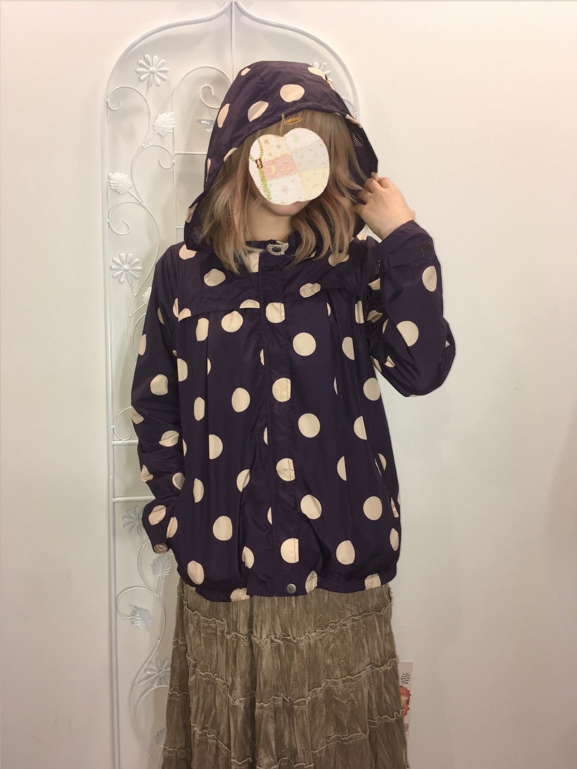 jpn vintage purple polka dot windbreaker 상품이미지3