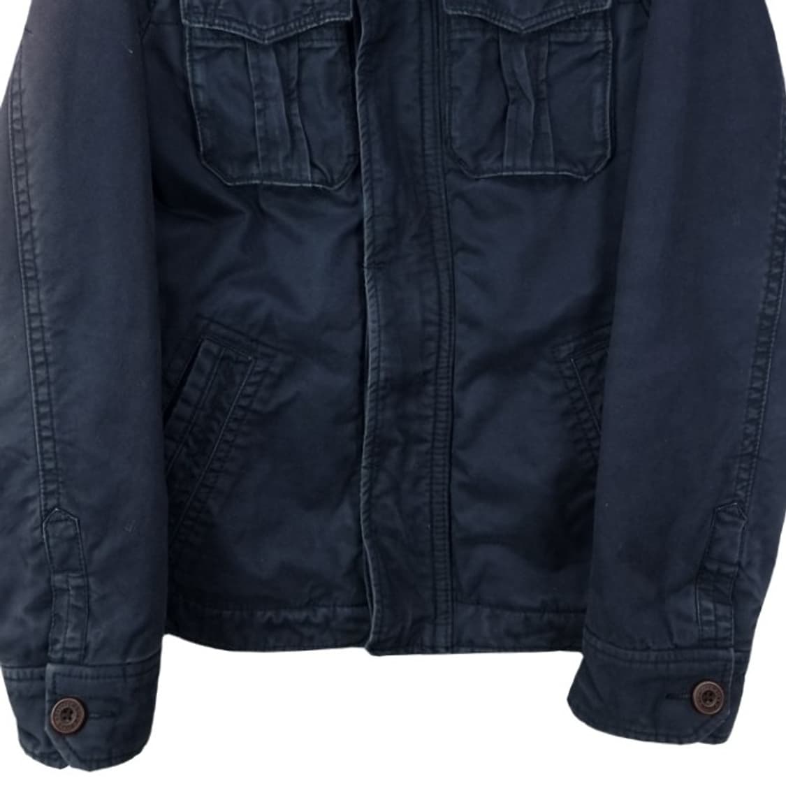 [아베크롬비] 빈티지 가공 밀리터리 필드 자켓 네이비 M19541 상품이미지5