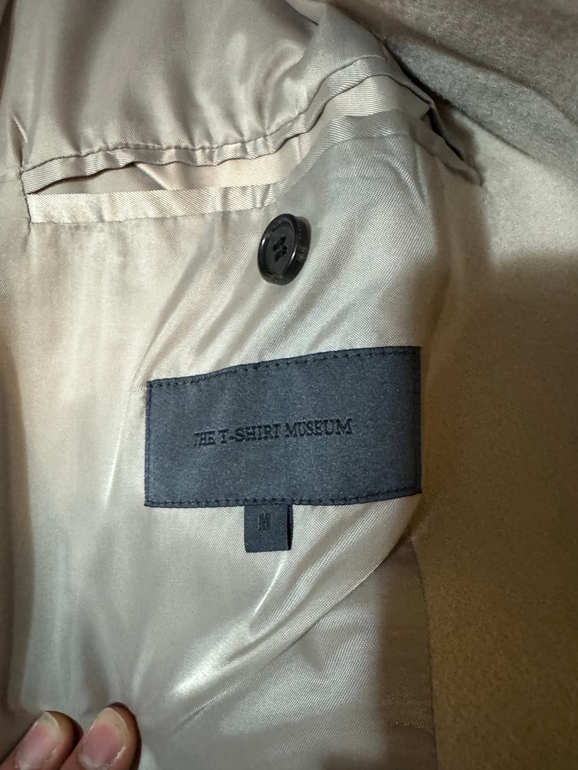 더티셔츠뮤지엄(더티뮤) 발마칸 크림 코트 m사이즈 상품이미지3