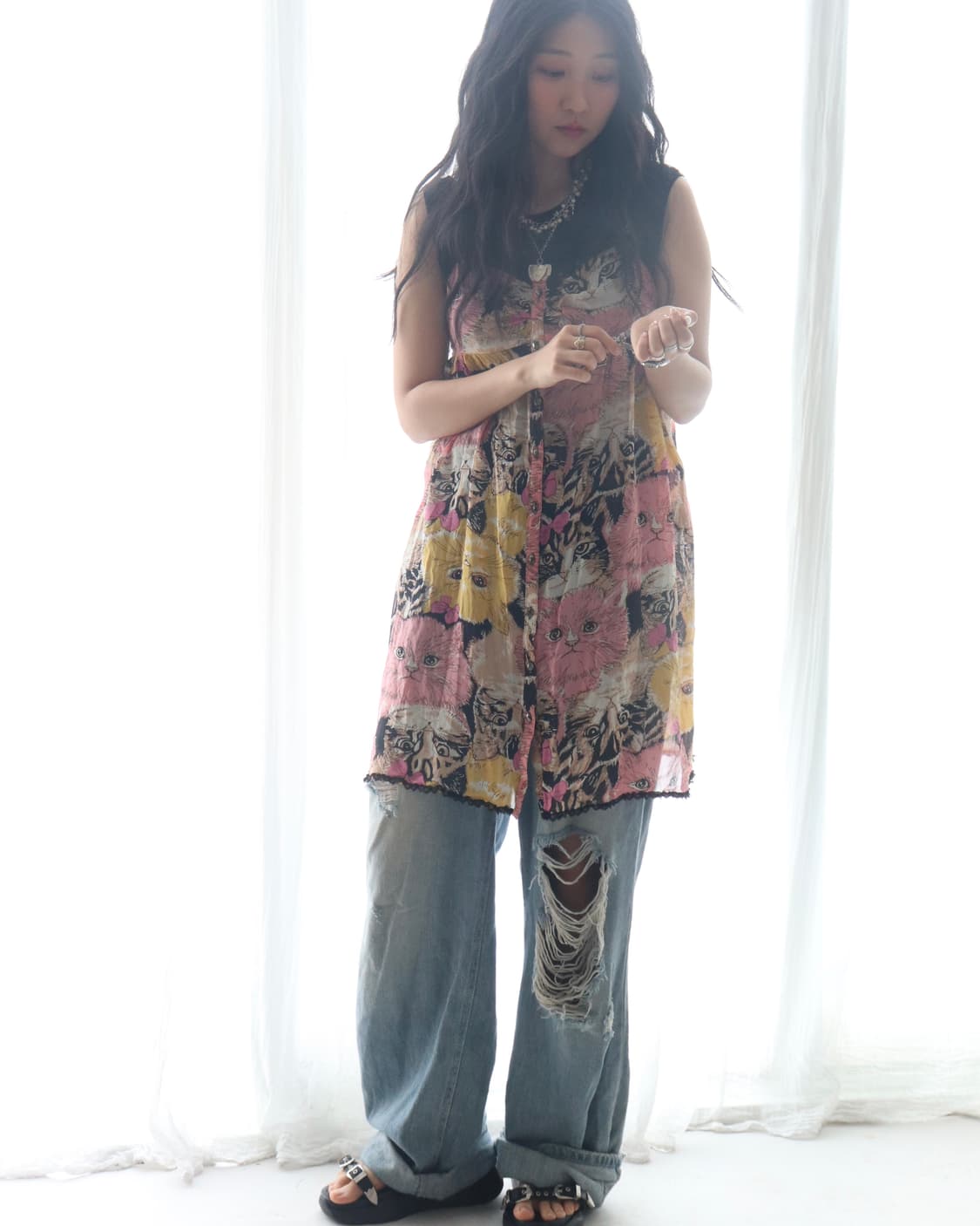 [Hysteric Glamour] Cat Printing Dress 상품이미지1