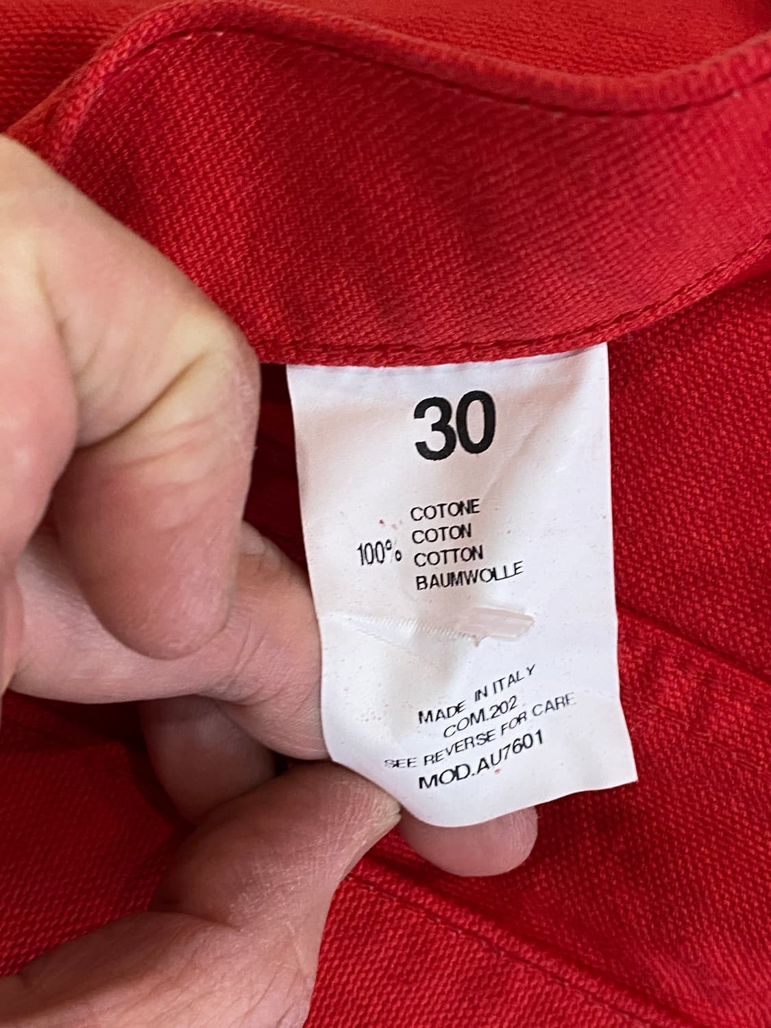 오프화이트(Off-White) 로고 프린티드 레드 데님 진 상품이미지8