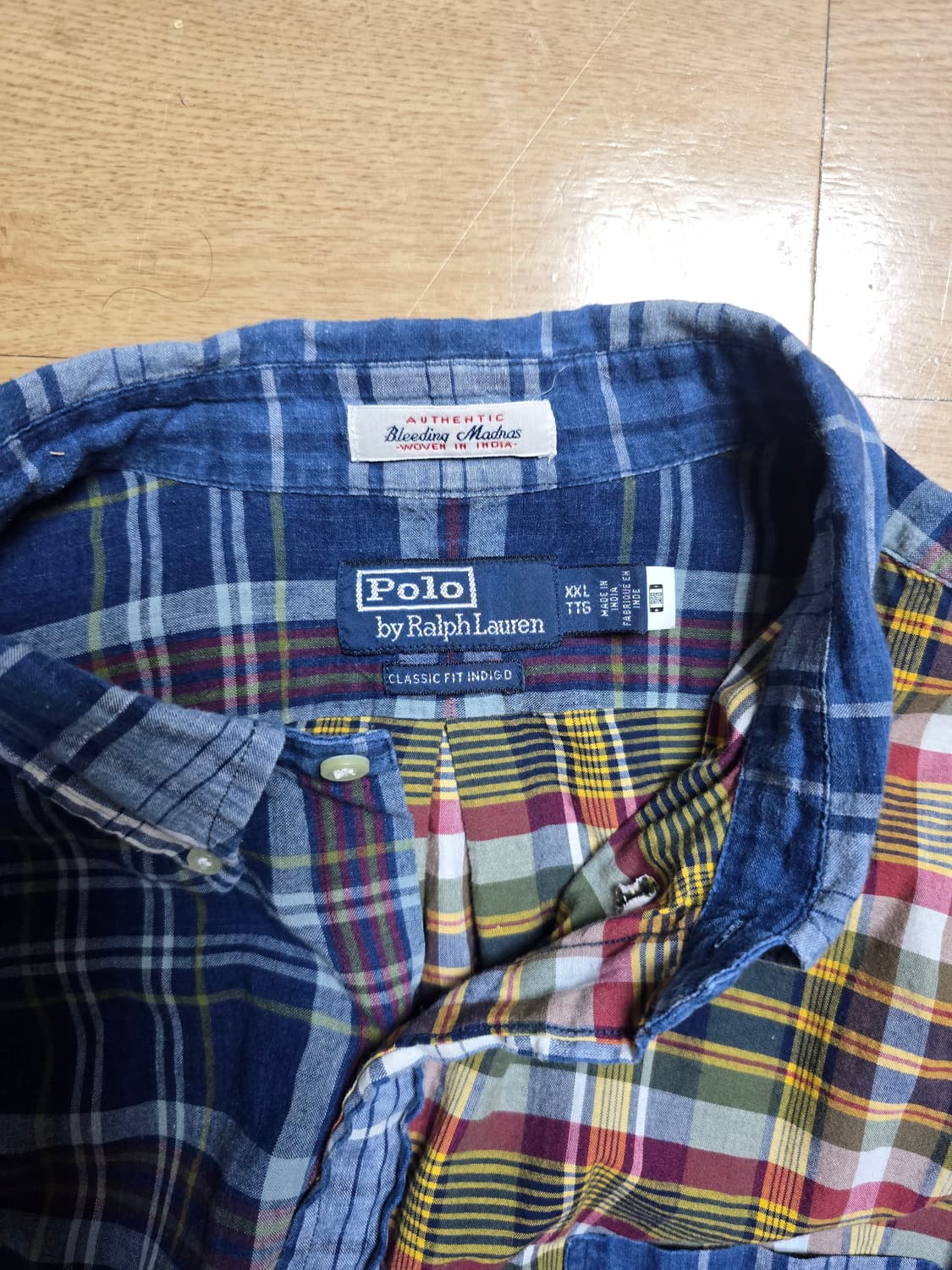 폴로 마드라스셔츠 XXL 상품이미지2