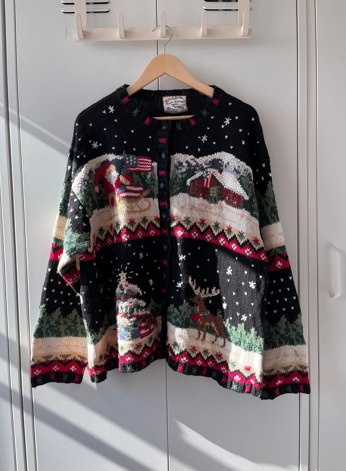 Heirloom collection 크리스마스 풍경 니트 가디건  상품이미지1