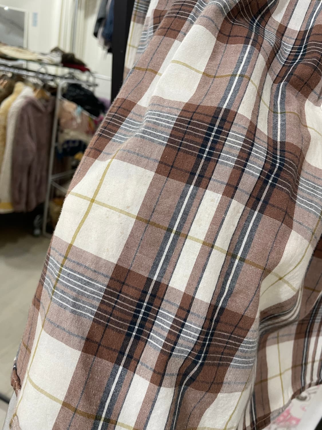 모리 레이어드 체크 블라우스 상품이미지9