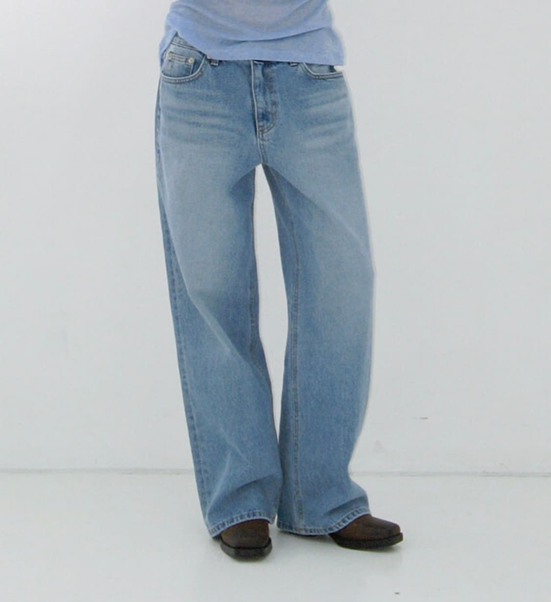 REPOS 리포스 와이드 데님 라이트블루 2 상품이미지7