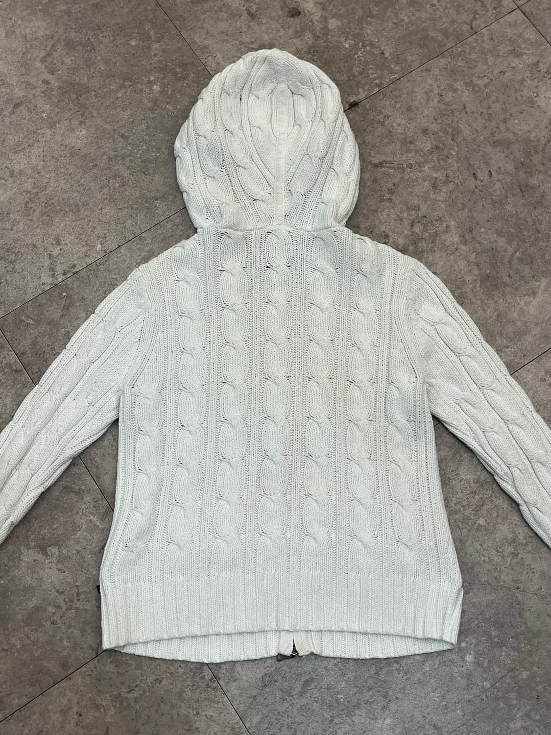 폴로 진스 니트 투웨이 후드집업 화이트 M #csz2543 상품이미지8