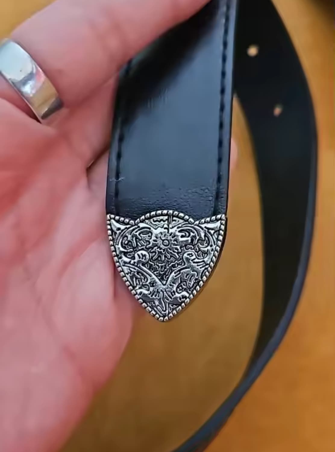 블랙 웨스턴 스타일 벨트 새상품 남녀공용 상품이미지10