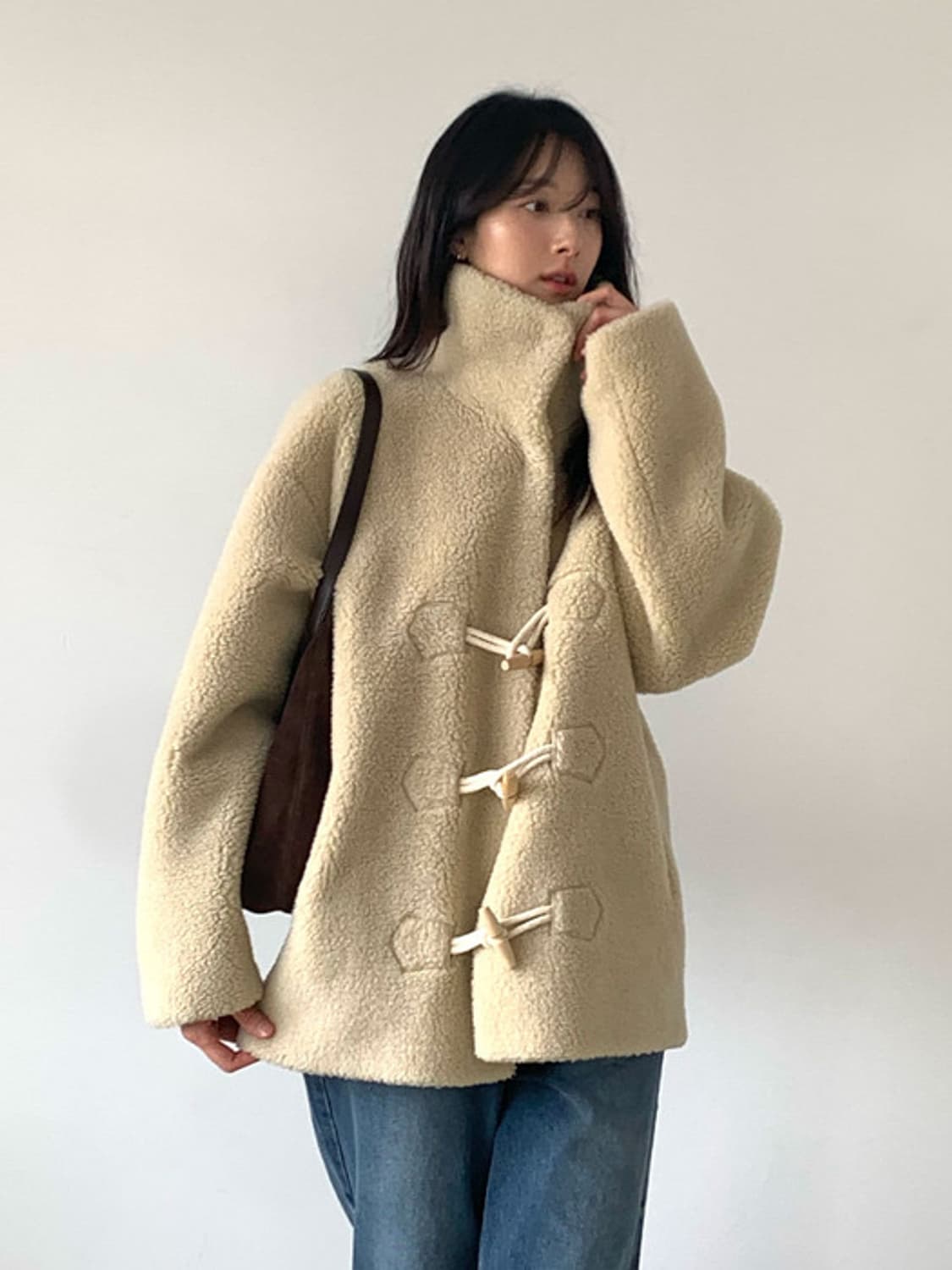 엔오르 리버시블 무스탕 울코트(실착 3회 미만) 상품이미지1