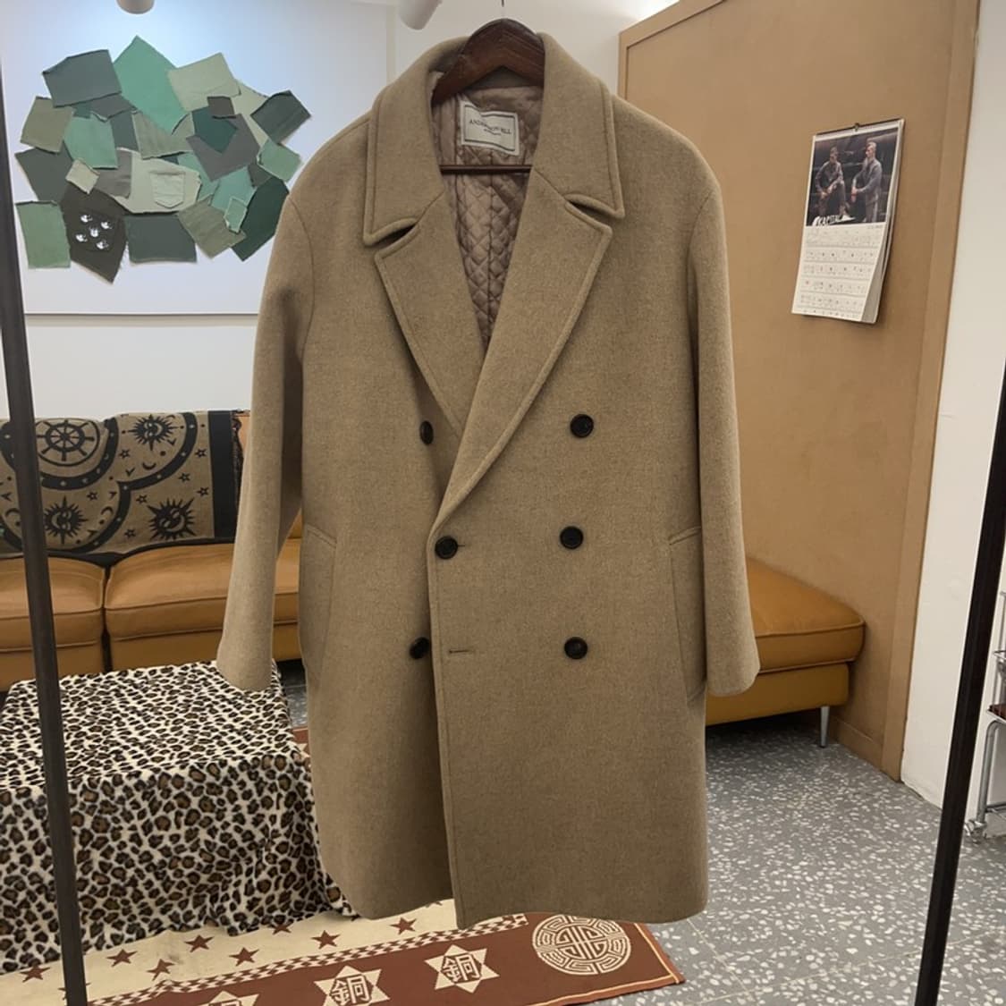 앤더슨벨 모던시크 캐주얼 오버핏 울 코트 M C08878 상품이미지3