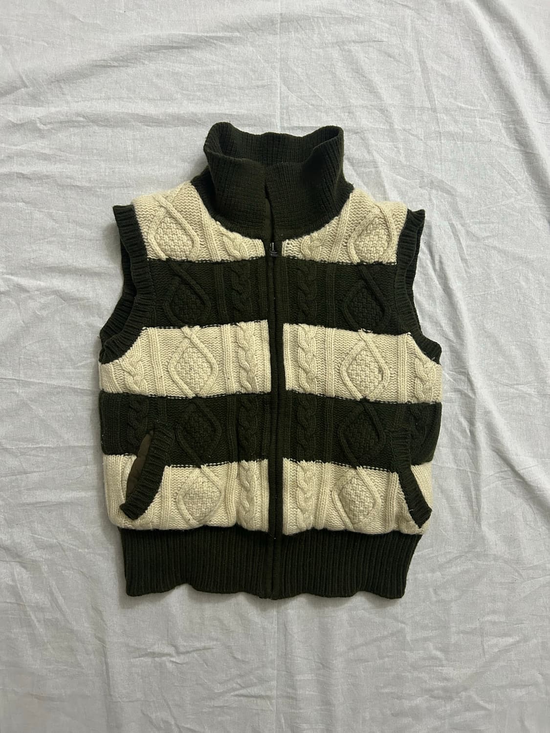 JPN VTG 케이블 니트 베스트 상품이미지2