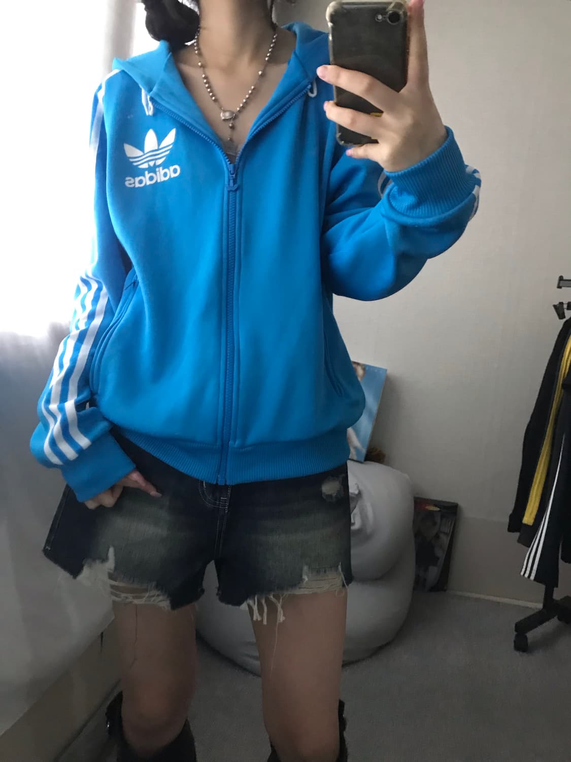 아디다스 하늘 후드 져지 상품이미지3