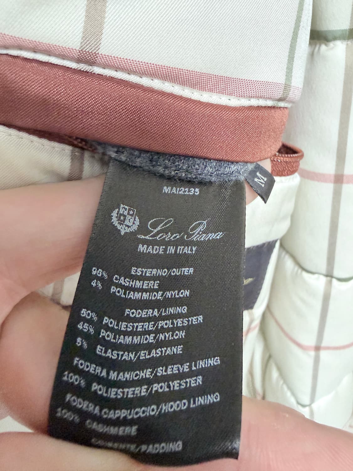 로로피아나 하트 오브 캐시미어 패딩 후드 코트/M(100-105) 상품이미지5