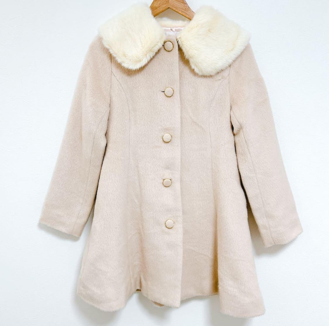 리즈리사 빅 리본 연핑크 퍼 코트 상품이미지2