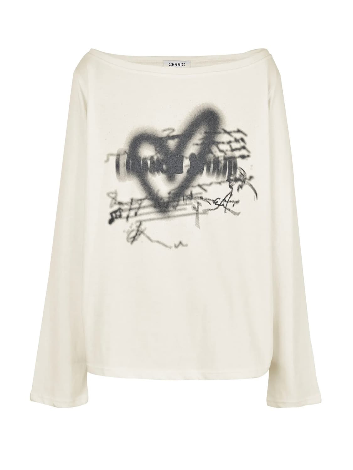 세릭 HEART BOAT NECK TOP IVORY 상품이미지3