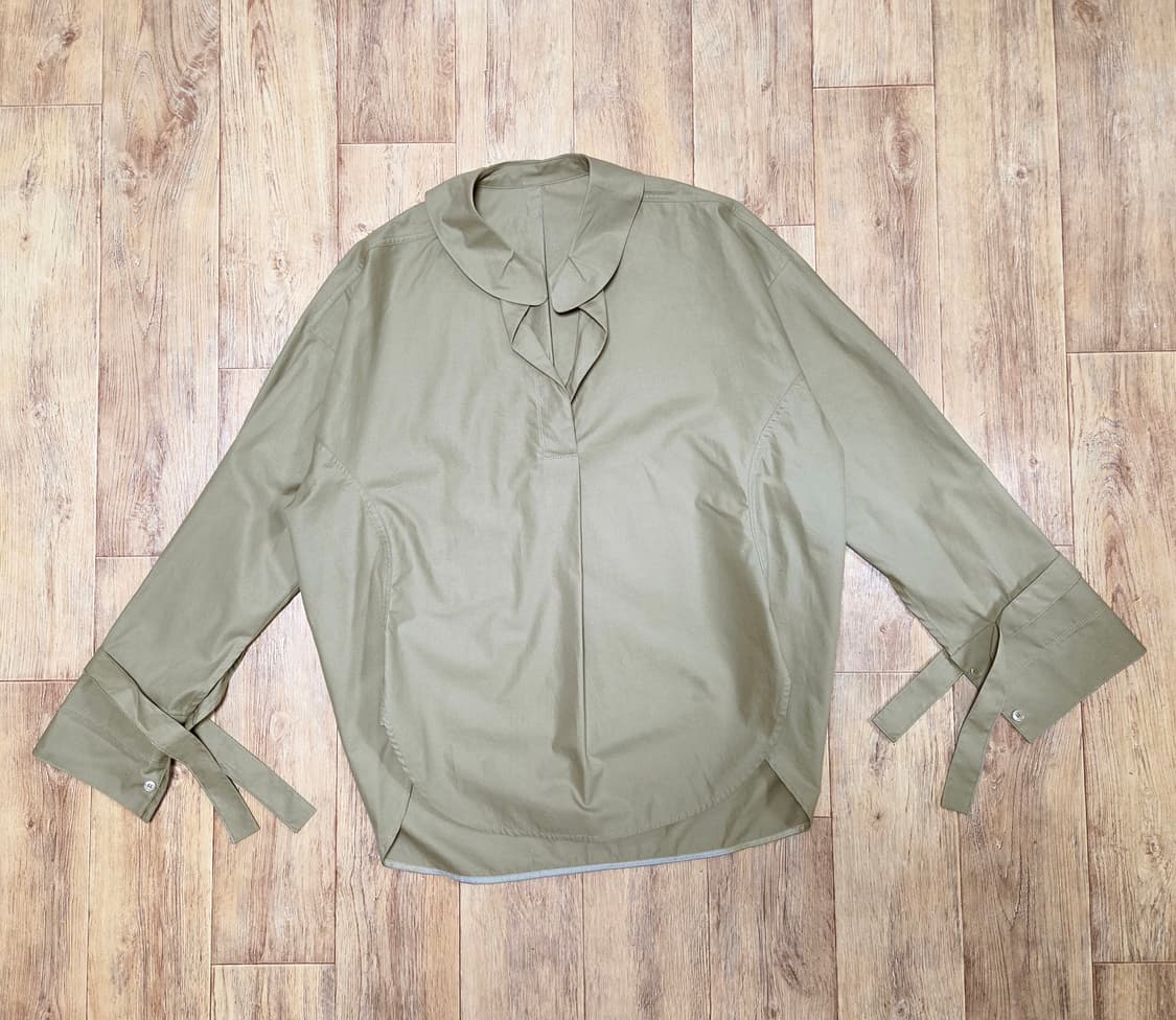 시스템(SYSTEM) 피터팬카라 커프스소매 블라우스 프리사이즈 상품이미지5