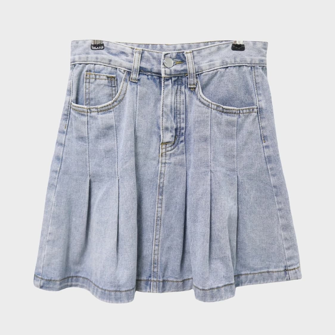 데님 핀턱 미니 스커트 63112 상품이미지1