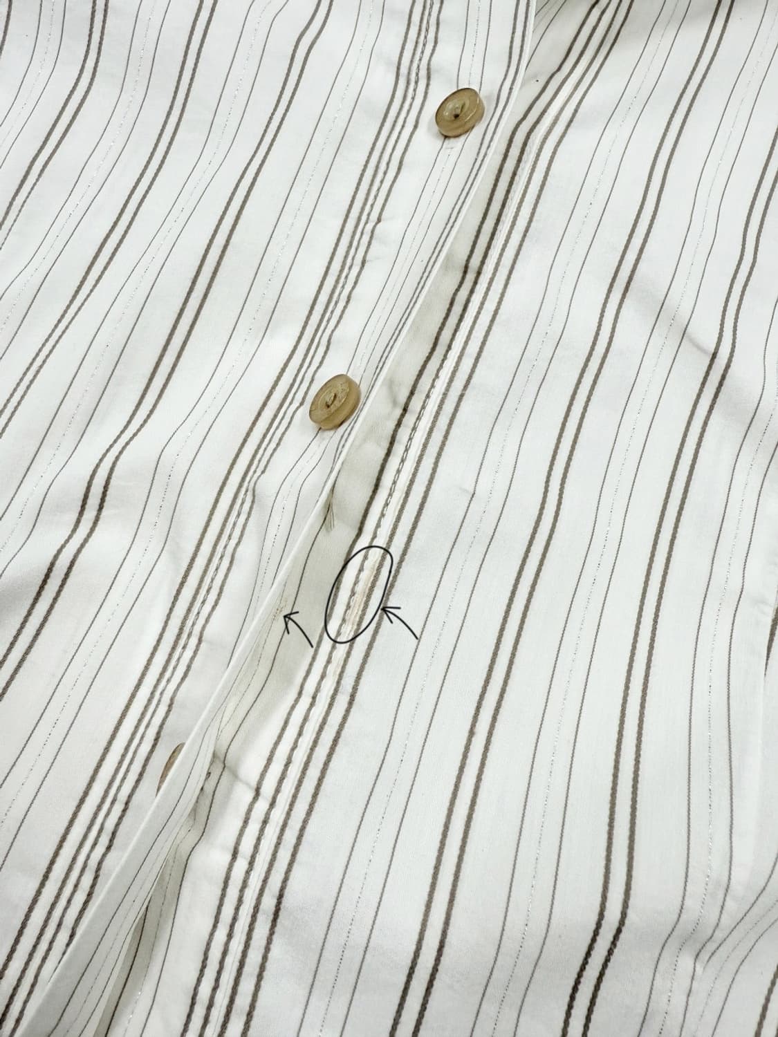빈티지 스트라이프 8부 슬림핏 셔츠 상품이미지5