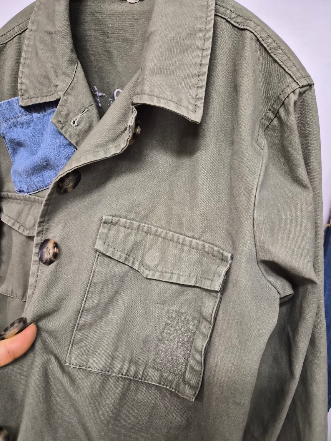 어썸 비즈자수 셔츠 야상 상품이미지6