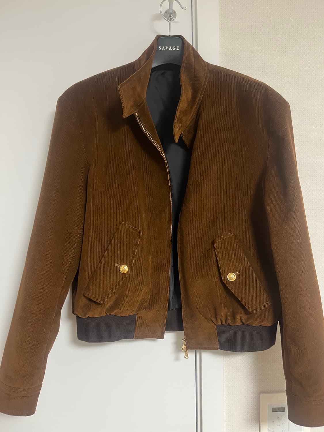 세비지 코듀로이 해링턴 자켓 브라운 XL 상품이미지1