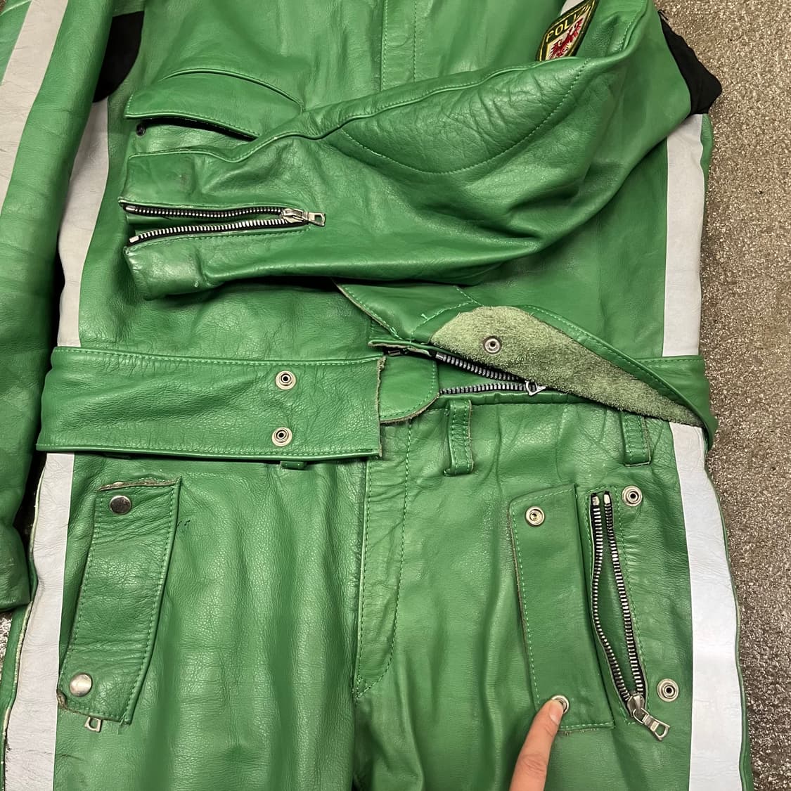 90s 독일 폴리자이 모터싸이클 슈트 상품이미지4