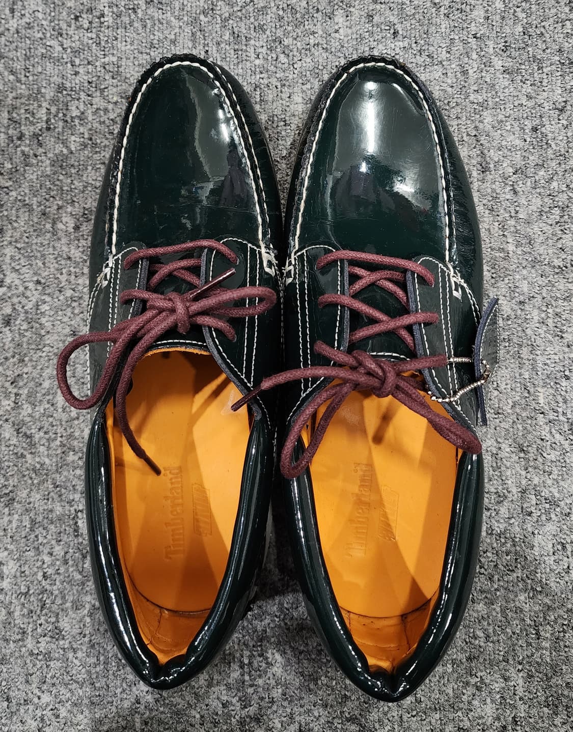 카시나 x 팀버랜드 3아이 웨지 비브람 다크 그린 보트슈즈 270 상품이미지5