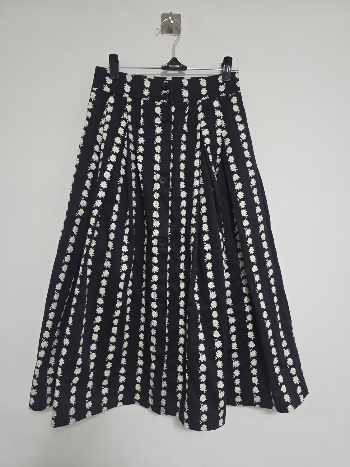 마쥬 MAJE 데이지 플라워 버튼 롱 스커트 네이비 1사이즈 상품이미지3