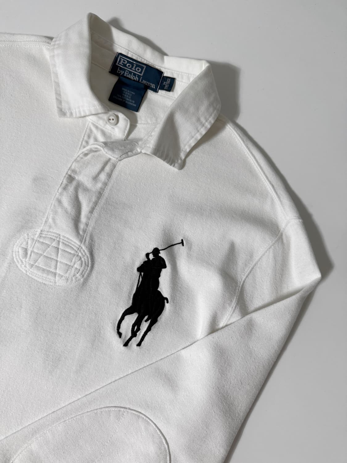 폴로 랄프로렌 루즈핏 화이트 빅포니로고 럭비 스웻 셔츠 상품이미지2