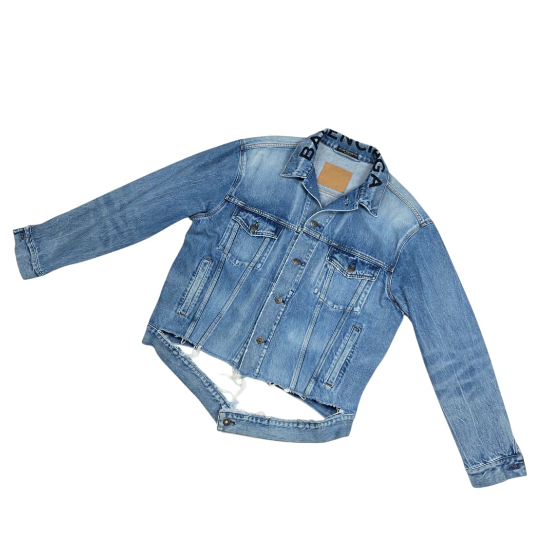 발렌시아가 넥로고 데님 자켓 상품이미지5