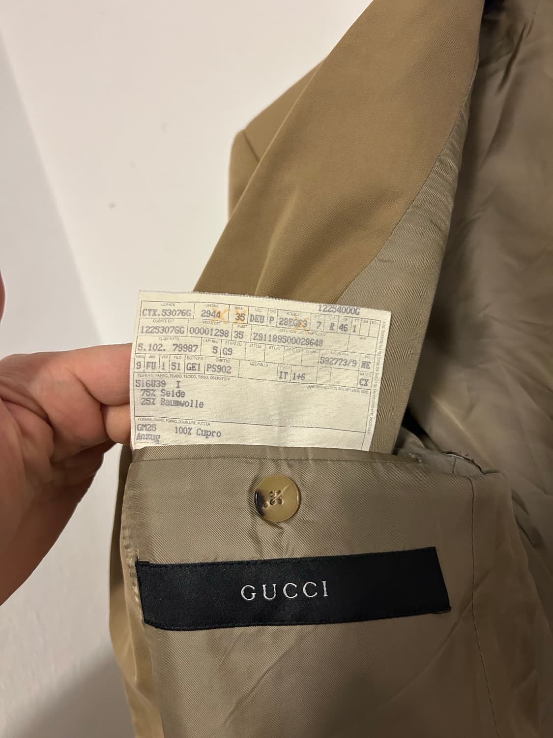 구찌 클래식 실크 울 싱글 테일러드 자켓 상품이미지7