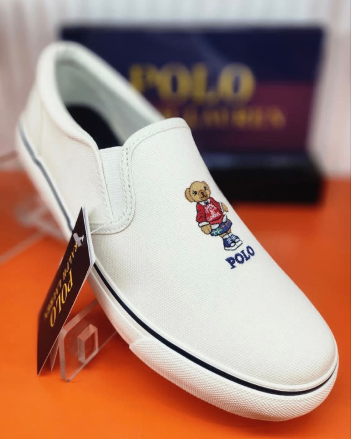 폴로 랄프로렌 슬립온 화이트235사이즈 상품이미지2