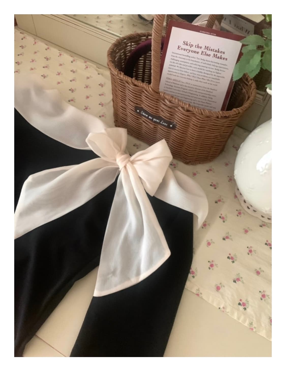 리본 오프숄더 긴팔티 상품이미지4