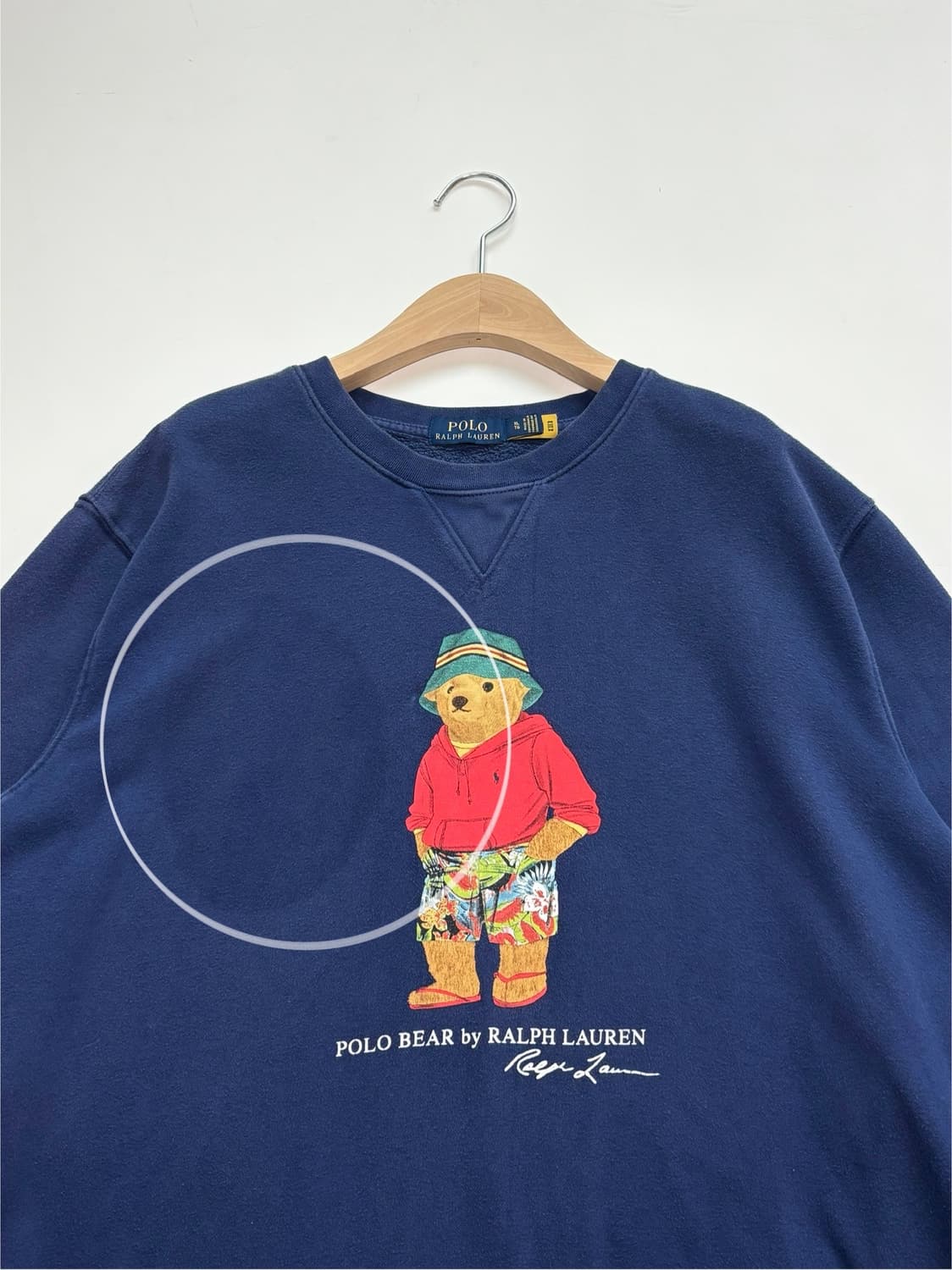 Polo by RalphLauren 폴로 QR라벨 블루 베어 맨투맨 상품이미지9