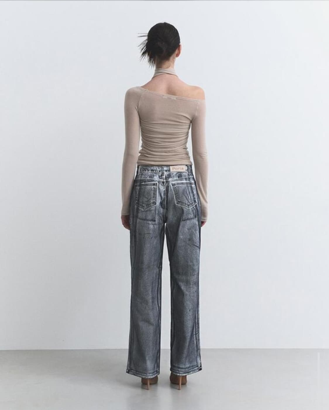 포르타 더티워싱 코팅팬츠 s 상품이미지2