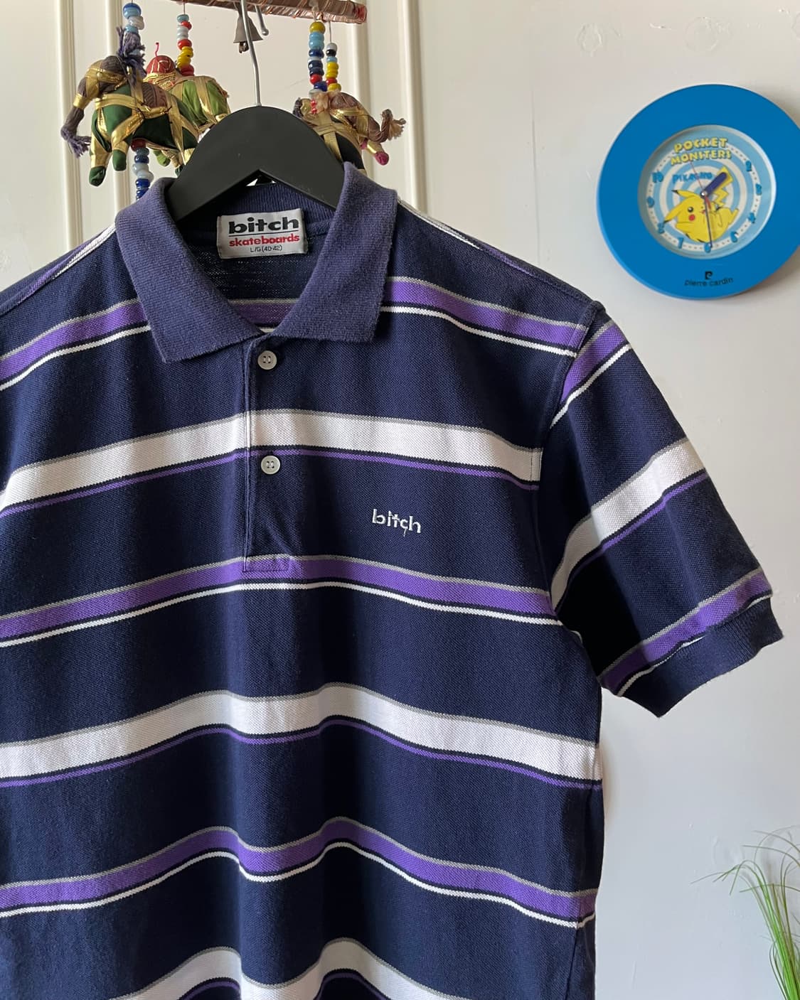 1990s Bitch Skateboards Stripe PK-Shirt 상품이미지3