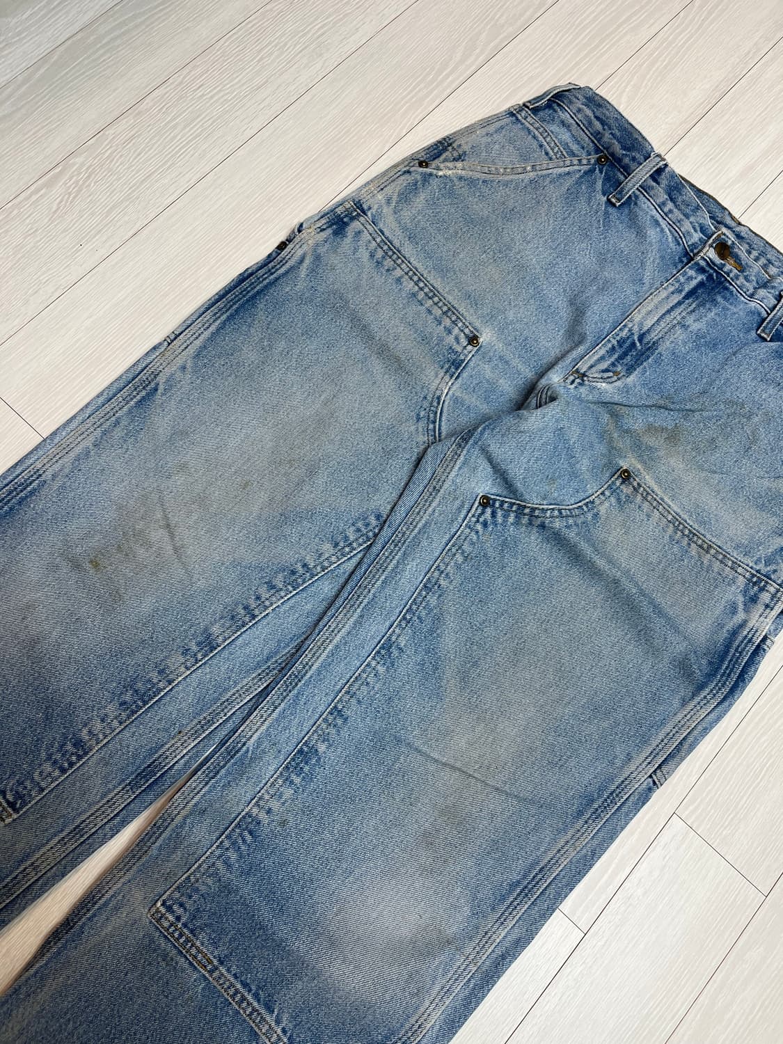 빈티지 칼하트 더블니 연청 34x32 상품이미지3