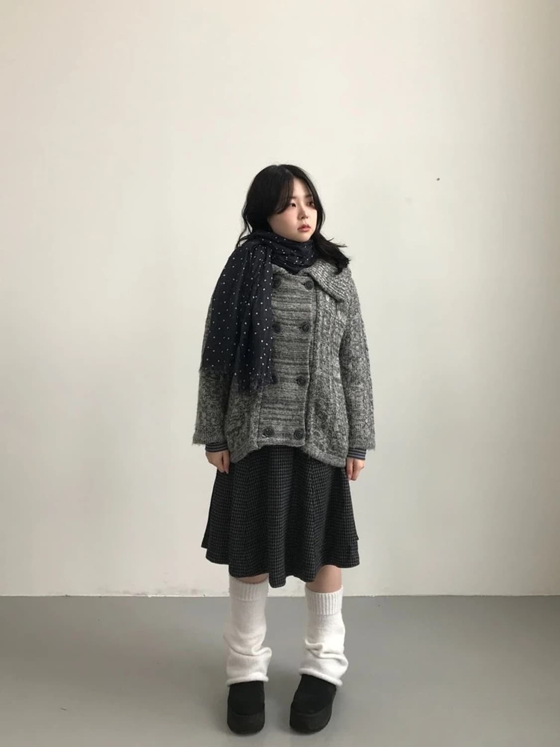JPN Furry Rate Quilted Knit Cardigan 상품이미지1